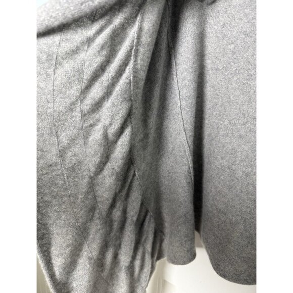 Kenar Gray Ruffle Cascade 100% Cashmere Open Cardigan Sweater M - Flawed - Picture 6 of 9